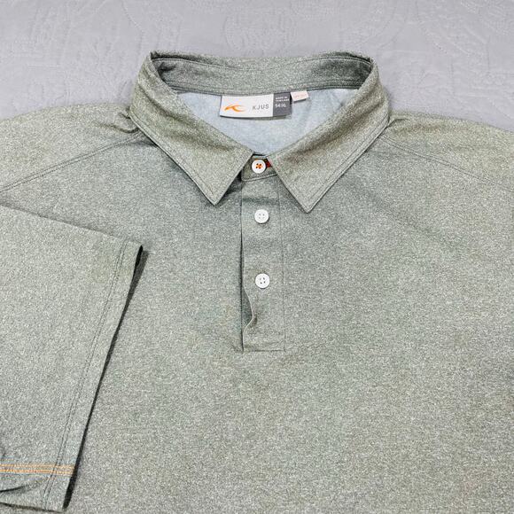 KJUS Shirt Mens X Large 54 UPF 30+‎ Grey Golf Polo Performance Tech Stretch - Picture 2 of 9